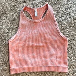 Women's Pink Ribbed Crop Top